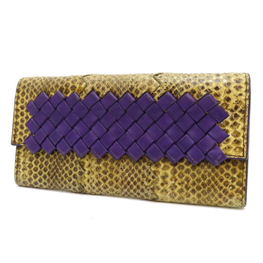 Bottega Veneta Ayers Long Wallet Python Leather B… - image 1